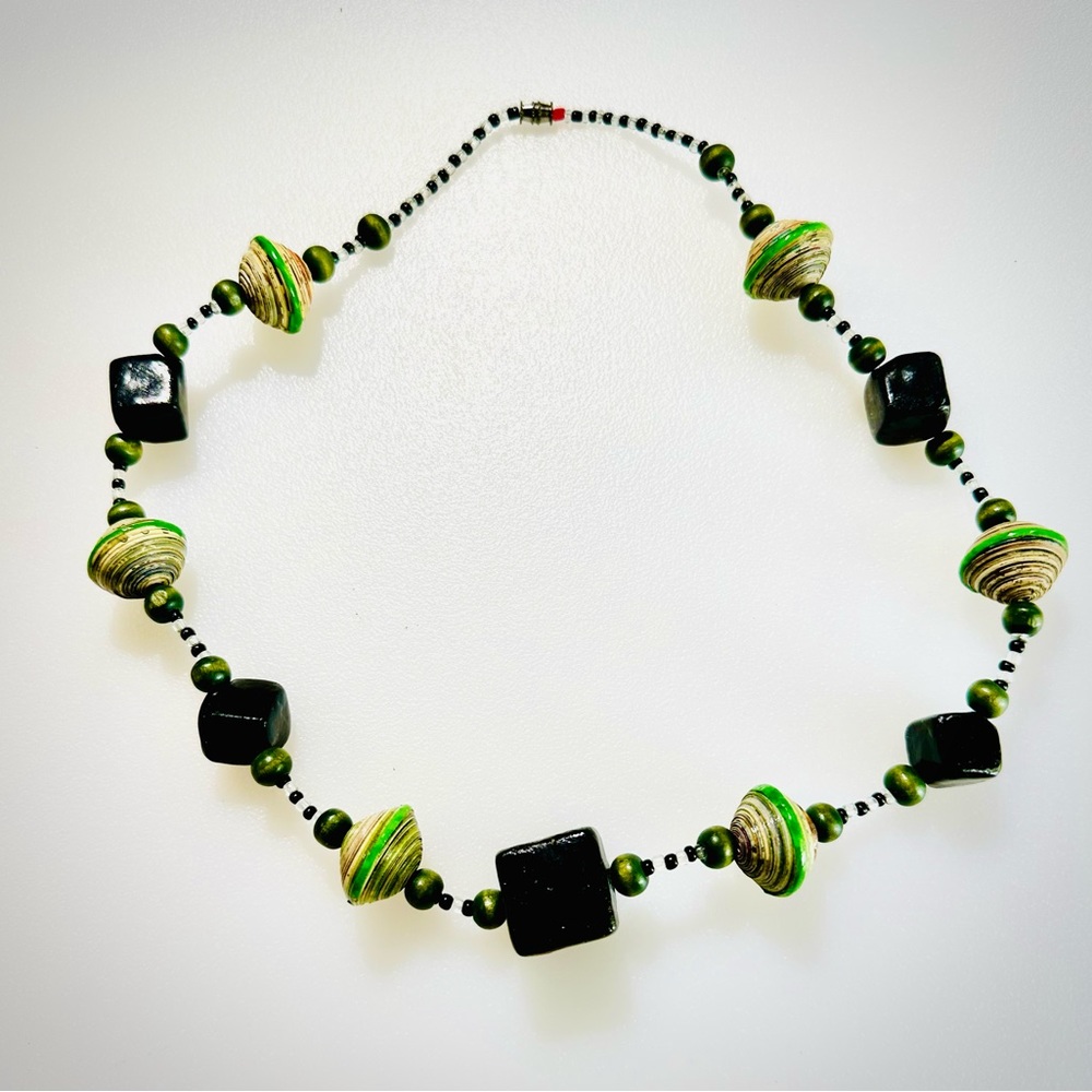 Handcrafted beaded necklace made in Kenya, Africa.